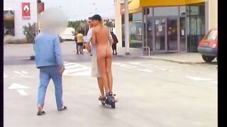 French Busty Roller Coaster Strip on Drivestop