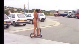 French Busty Roller Coaster Strip on Drivestop
