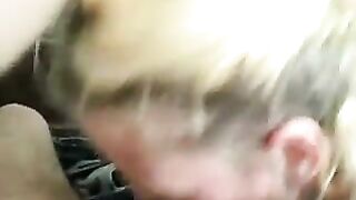 19 sucking 46's big cock