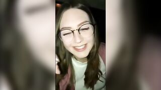 teen girl shows off her perfect tits on camera