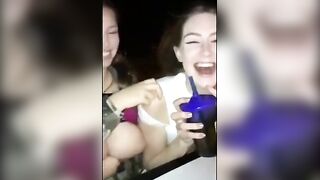 teen girl shows off her perfect tits on camera