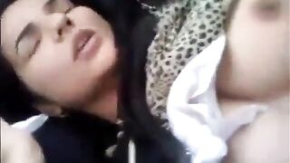 Israeli couple fuck in a car